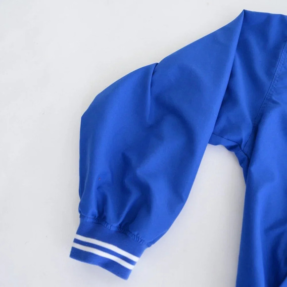 VTG 90S Holloway Blue Embroidered Salem V Neck Windbreaker  Pullover Jacket 2XL - Picture 7 of 10